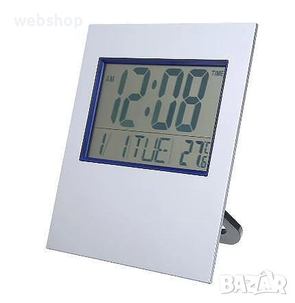 Голям настолно-стенен електронен часовник с аларма, календар, температура, снимка 1