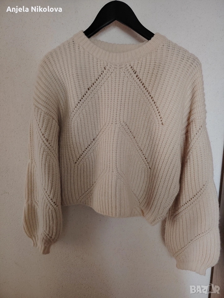 Пуловер, бял цвят, снимка 1
