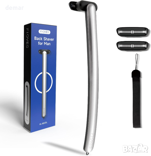 FLOVES Самобръсначка за гръб за мъже, мъжки тример за косми по тялото мокро или сухо бръснене, снимка 1