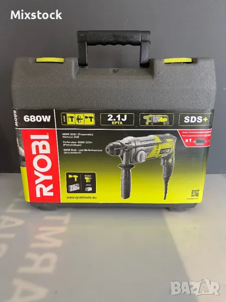 RYOBI ПЕРФОРАТОР  RSDS680-K 2.10 J, SDS PLUS, 680 W, КУФАР, снимка 1