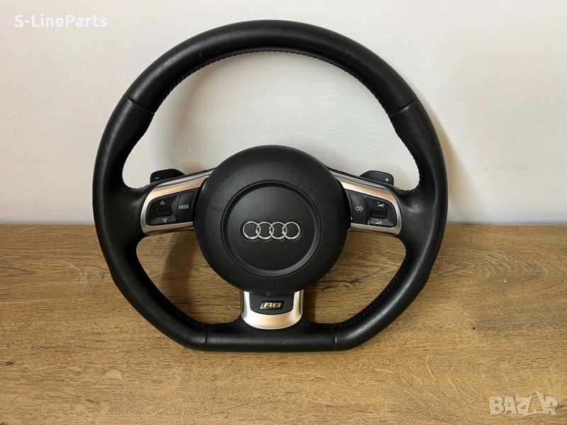 Оригинален кожен скосен Мулти волан с пера и еърбег Audi R8 Ауди Р8 audi, снимка 1