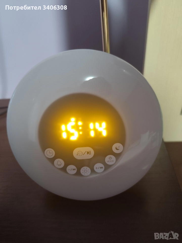 Акумулаторен будилник със симулация на изгрев с високоговорител Slockar InnovaGoods , снимка 1