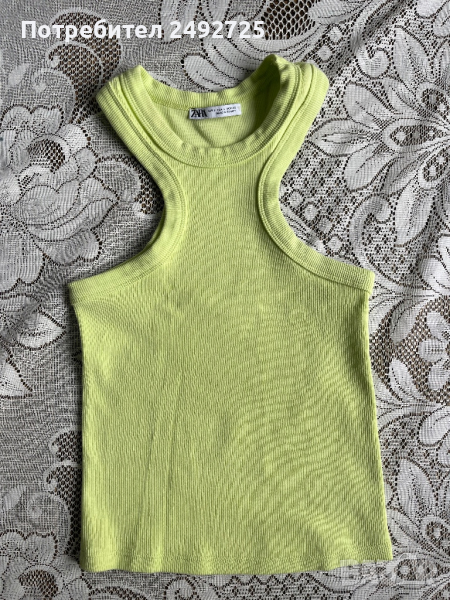 Топ ZARA ново зелено неоново, снимка 1