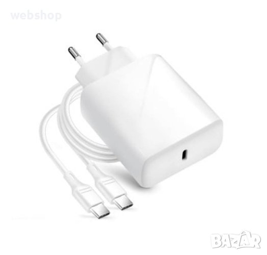 Комплект зарядно за Самсунг/Samsung , Бързо зареждане, Адаптер + Кабел , бял, USB-C, Type-C, 45W, снимка 1