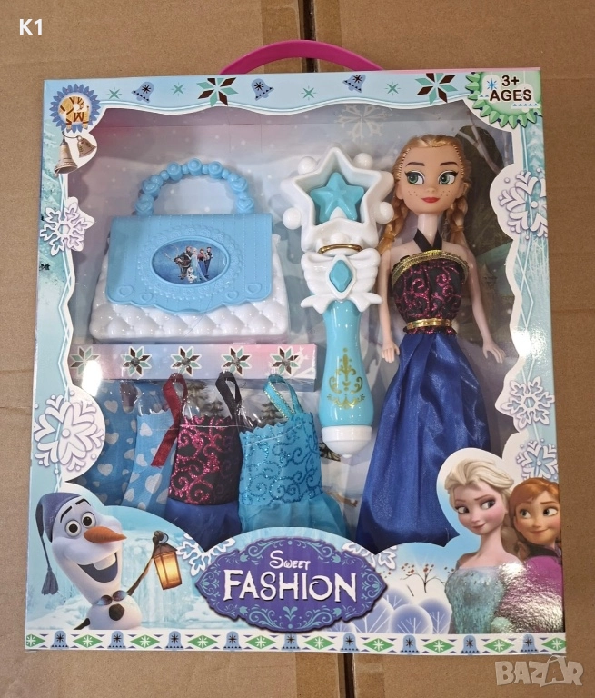 Кукла Елза с аксесоари и рокли Замръзналото Кралство Frozen, снимка 1