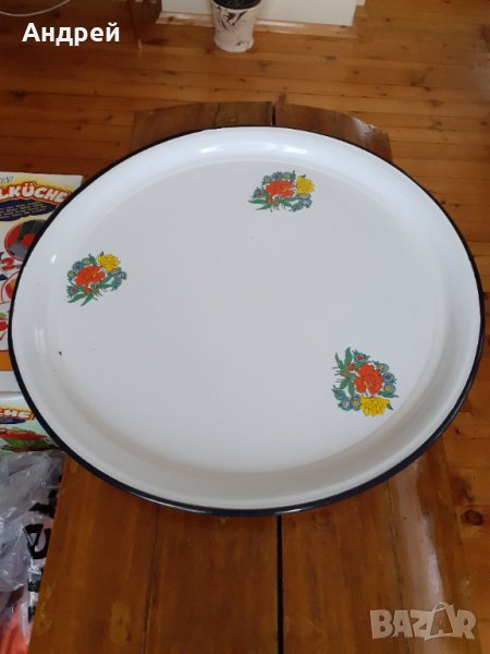 Стара емайлирана тава,тепсия,поднос, снимка 1