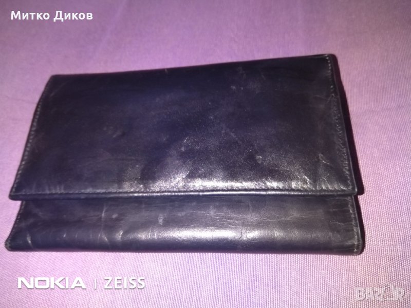 Портмоне агнешка естествена кожа 160х100мм, снимка 1