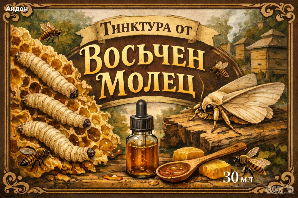 Извлек (тинктура) от ларви на восъчен молец, снимка 1