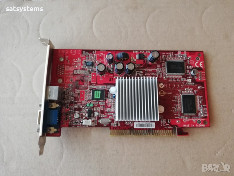 Видео карта NVidia GeForce 4 MSI G4MX440 ( MS-8866 Ver:100) 64MB DDR 128bit AGP, снимка 1