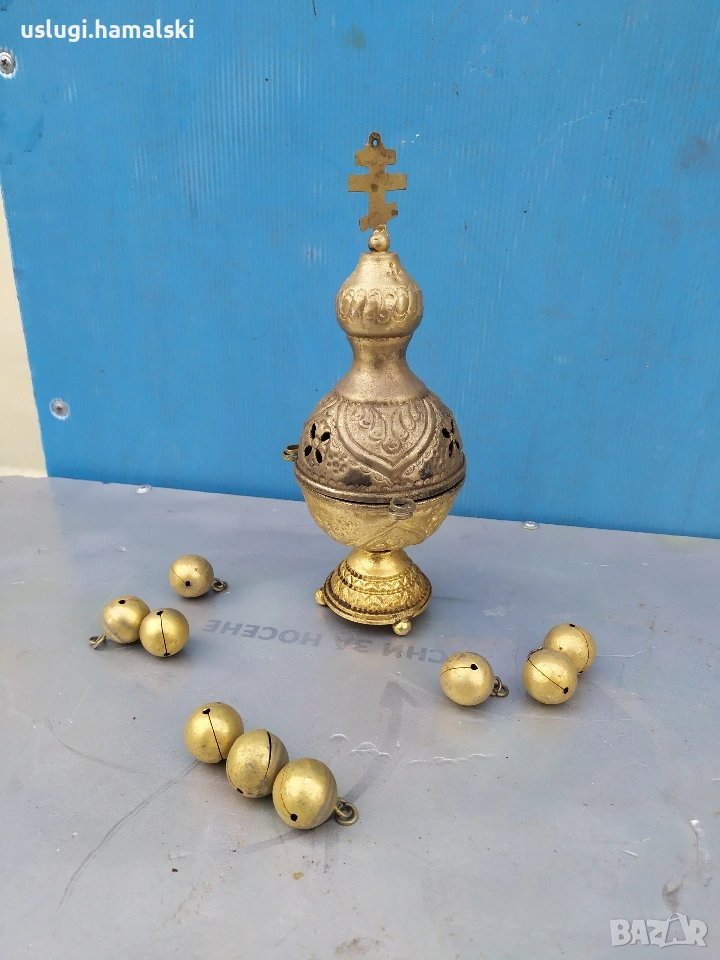 Старо бронзово кандило, снимка 1