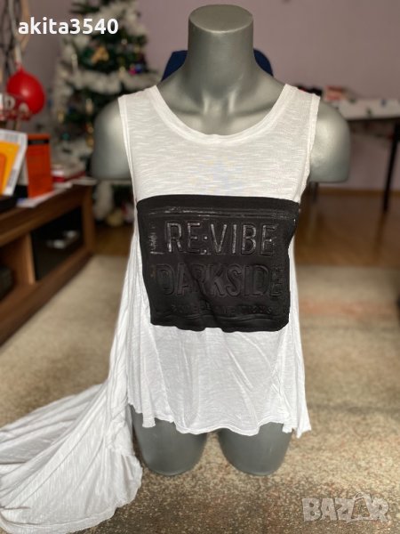 Бяла асиметрична туника, снимка 1