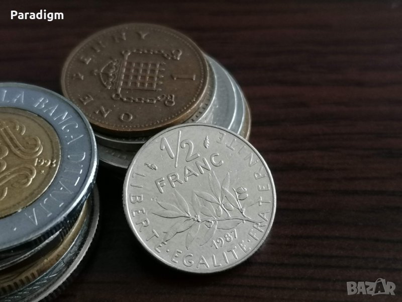 Монета - Франция - 1/2 (половин) франк | 1987г., снимка 1