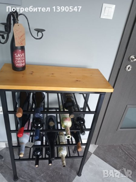 Продавам ръчно изработена поставка за Вино - 300лв, снимка 1