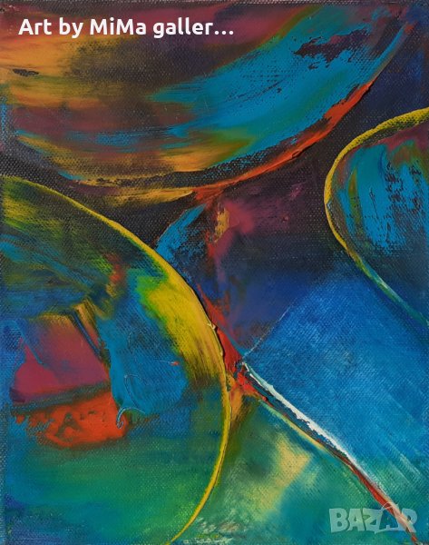 Абстракция, картина, автор, abstract oil on canvas painting, снимка 1