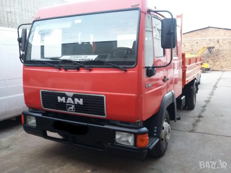  MAN 8.163 ТРИСТРАНЕН САМОСВАЛ 6 СКОРОСТИ  КОША Е 4 НА 2.10, снимка 1