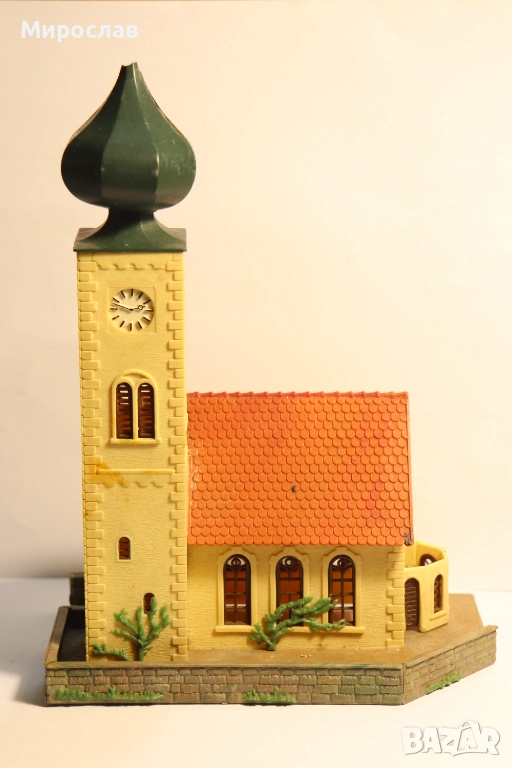 FALLER? KIBRI? H0 1/87 СГРАДА ЦЪРКВА ВАГОН ВЛАК ЖП, снимка 1