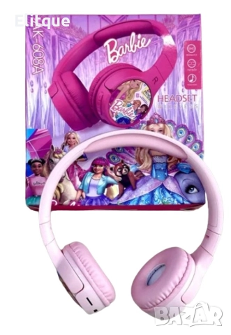 Безжични слушалки с вграден микрофон Barbie, сгъваеми и регулируеми, снимка 4 - Слушалки и портативни колонки - 52902301