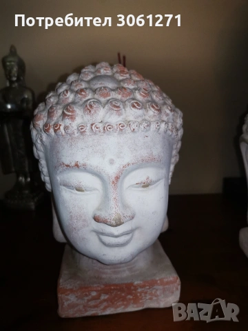 Две красиви антик бюст глава на Буда - ръчно изработени, снимка 8 - Други стоки за дома - 53925608