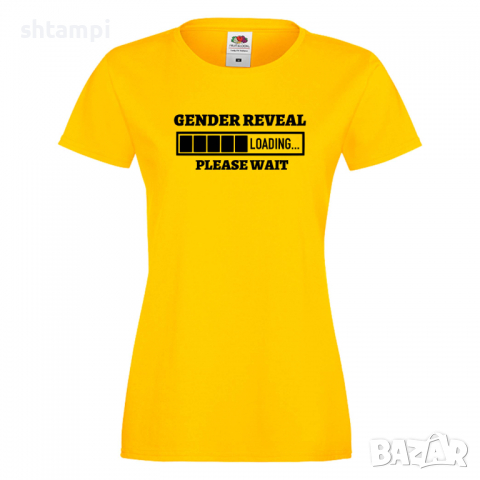 Дамска тениска Gender Reveal Loading,Loading,Please wait,батерия,Изненада,Подарък, снимка 7 - Тениски - 36420454