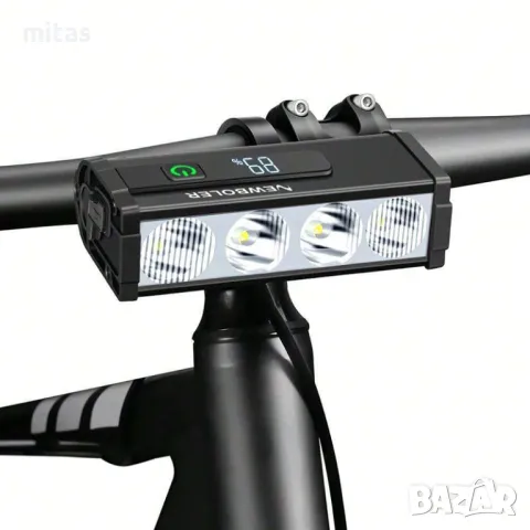 Ултра ярка LED светлина за велосипед с дислей, Фар 2000lum/2000mAh USB