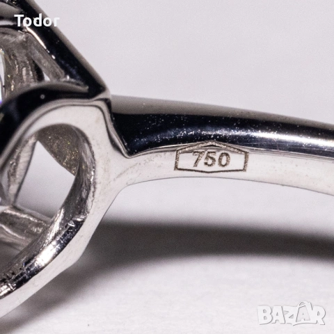 Годежен диамантен пръстен, снимка 5 - Пръстени - 53284664