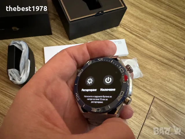 НОВ!Huawei Watch Ultimate Voyage Blue Titanium, снимка 6 - Смарт часовници - 49028714