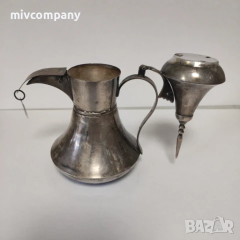 Сребърен чайник-кафеварка 115.78гр., снимка 4 - Колекции - 51370472