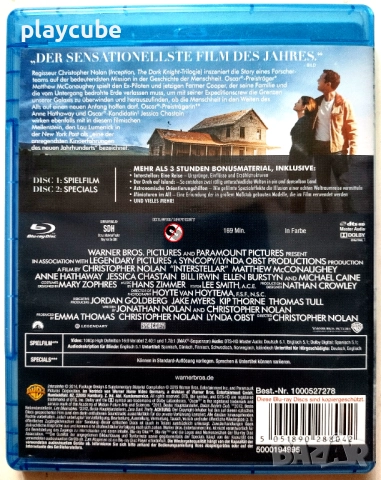 Interstellar - Интерстелар - 2 Blu-Ray (два диска), снимка 4 - Blu-Ray филми - 51699126