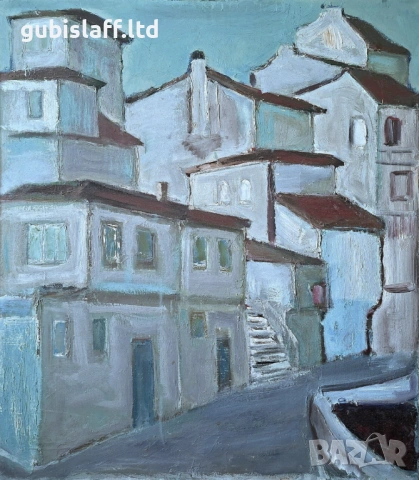 Картина "Търново", худ. Петко Стефанов, 1975 г., снимка 2 - Картини - 54125067