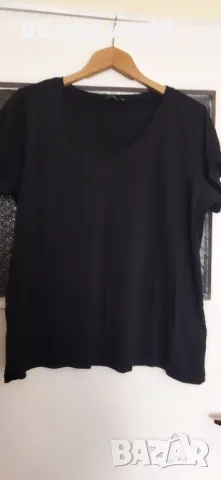 Черна тениска 2 хл, снимка 2 - Тениски - 47272379