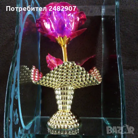 Сувенир "Златна роза" , снимка 2 - Декорация за дома - 50208951