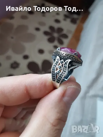 Уникален мъжки бутиков сребърен пръстен , снимка 3 - Пръстени - 47880756