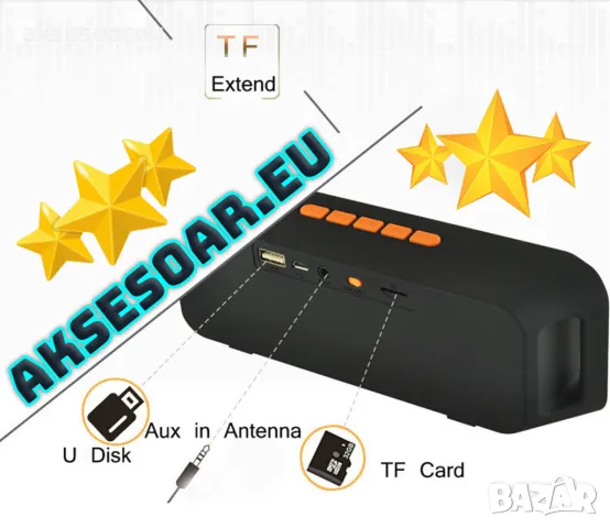 Блутуут колонка Bluetooth 3.0 високоговорител USB флаш FM радио стерео Супер бас MP3 плейър тонколон, снимка 2 - Тонколони - 48141688