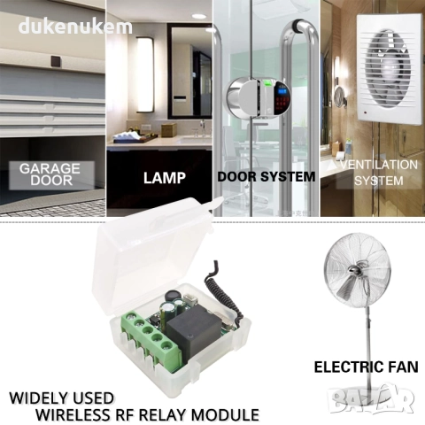 Безжичен релеен модул с дистанционно, 433 MHz, 1 канал, снимка 7 - Друга електроника - 52811861