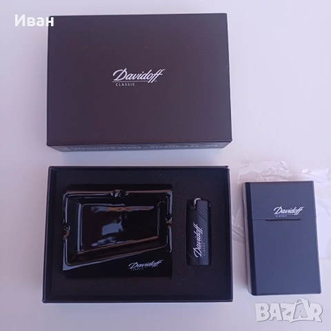 Табакера + Запалка+Пепелник Davidoff, снимка 4 - Колекции - 39305962