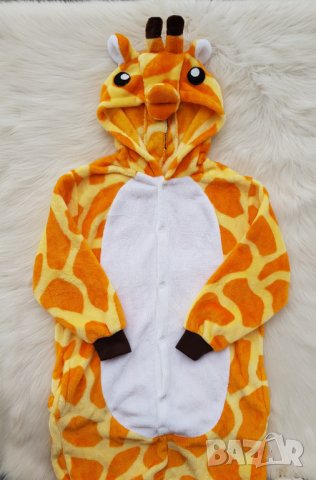 Гащеризон пижама жираф 7-8 години - НОВ, снимка 3 - Детски панталони и дънки - 42834686