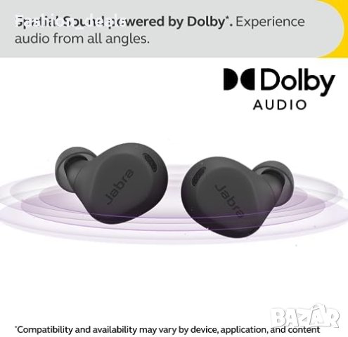 Тъмно сиви слушалки Jabra Elite 8 Earbuds: Адаптивен ANC, сигурно прилягане, 32-часова батерия , снимка 5 - Bluetooth слушалки - 42528375