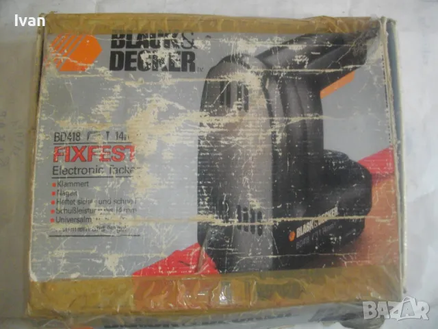 Black Decker KX418E Made in Slovenia КОМБИНИРАН ЕЛЕКТРИЧЕСКИ ТАКЕР ЗА СКОБИ И ПИРОНИ 6-14мм КАТО НОВ, снимка 3 - Други инструменти - 49292247