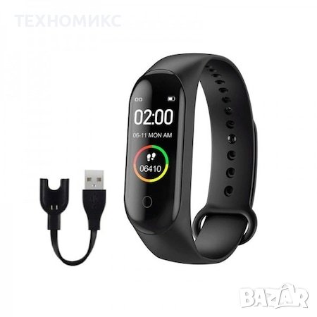 BT спортна смарт гривна с крачкомер и мониторинг на кръвно и кислород M6  , снимка 4 - Смарт гривни - 42136101