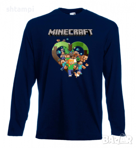 Мъжка тениска майнкрафт Minecraft 5,Minecraft,Игра,Забавление,подарък,Изненада,Рожден Ден., снимка 11 - Тениски - 36495159