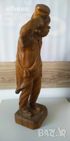 Стара голяма дървена фигура, снимка 2 - Антикварни и старинни предмети - 42445017