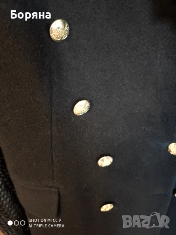 Replica Moda ново с етикет палто вълна с кожени ръкави, снимка 8 - Палта, манта - 52631600