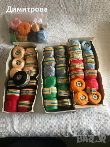 Копринени конци за бродиране - кълбета и чилета, снимка 5 - Гоблени - 36393022