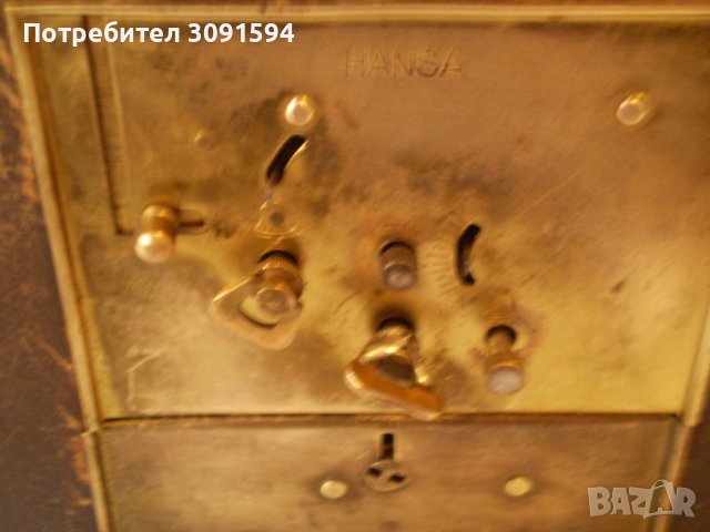 HANSA Настолен Часовник Будилник Касичка Работи, снимка 4 - Антикварни и старинни предмети - 37490348