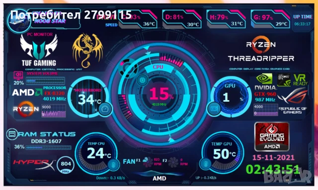 Монитор 7 инчов  1024x600, HDMI,Touch Screen