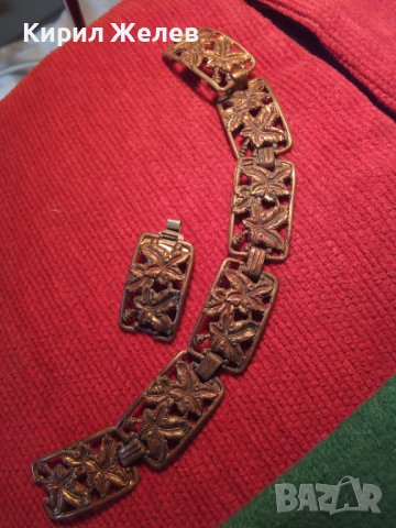 ВЪЗРОЖДЕНСКА СТАРИННА БРОНЗОВА ФЛОРАЛНА ГРИВНА 2060, снимка 2 - Антикварни и старинни предмети - 30639428