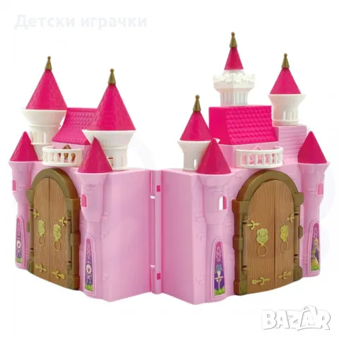 Замък къща за кукли с каляска и мебели , снимка 4 - Кукли - 48512603