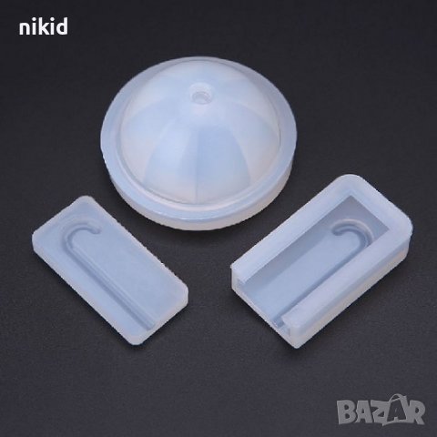 3D Чадър 4 части силиконов молд форма фондан шоколад смола декор, снимка 4 - Форми - 37432038