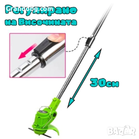 Немски Акумулаторен Тример WerkBull /36V 8Ah/ Косачка за Трева с 2бр батерии + 7 подаръка, снимка 3 - Други инструменти - 52108013