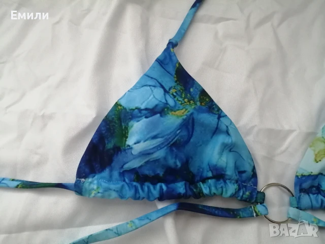 S, M, L нов комплект дамски бански от две части с принт marble , снимка 11 - Бански костюми - 50717092